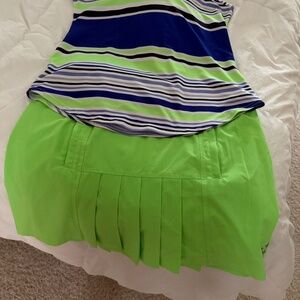 Jofit Lime Green pleated skort